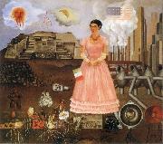 Frida Kahlo The self-portrait of artist and monkey china oil painting artist